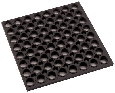 Rubber Floor Mat, 3' x 5' x 3/4", Straight Edges, Anti-Fatigue, Black